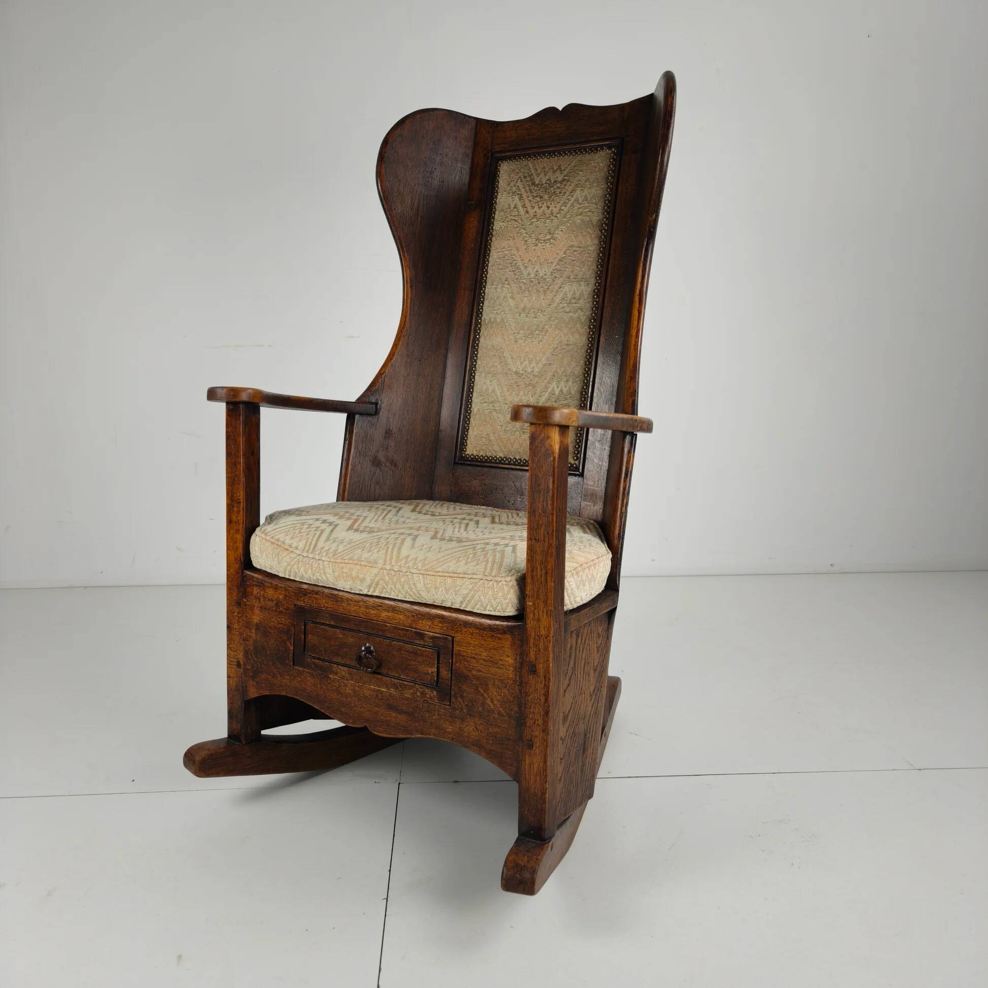 19th century English lambing chair – upholstered