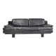 Convertible leather patchwork sofa