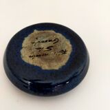 Vintage blue ashtray signed