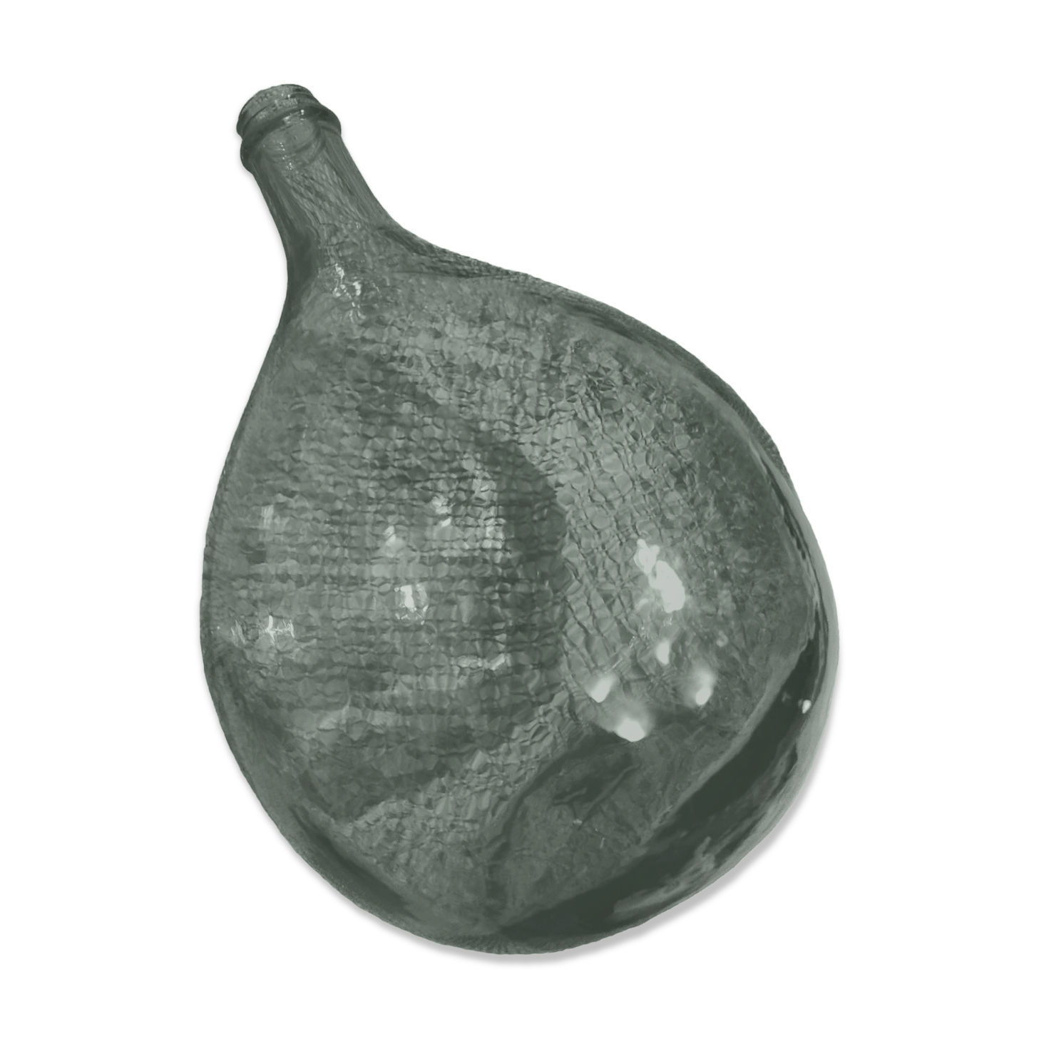 Little lady Jeanne old green smoked glass