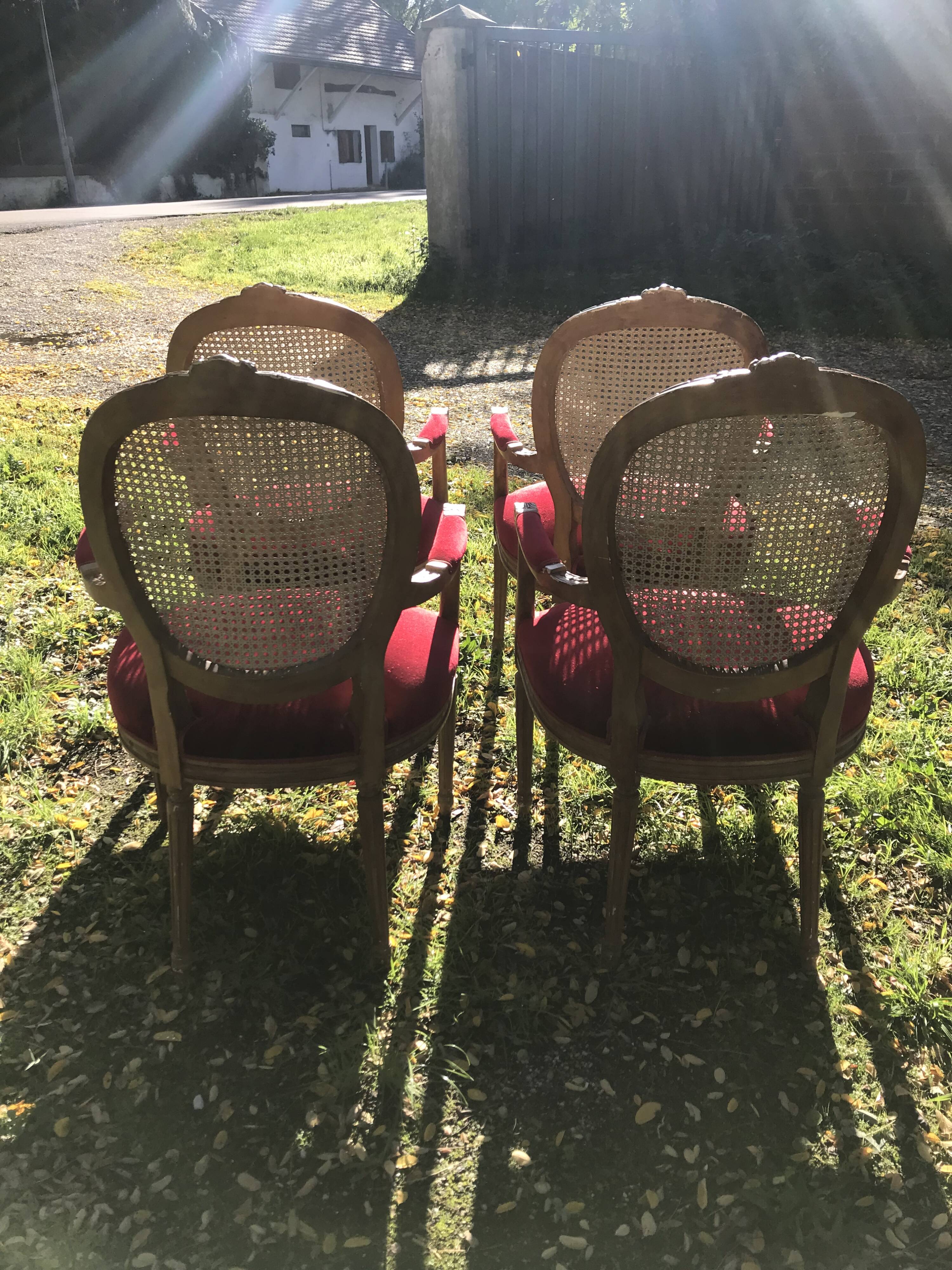 Suite of 4 Louis XVI armchairs