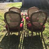Suite de 4 fauteuils cabriolets Louis XVI
