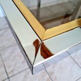 chrome and brass dining table from the 70s