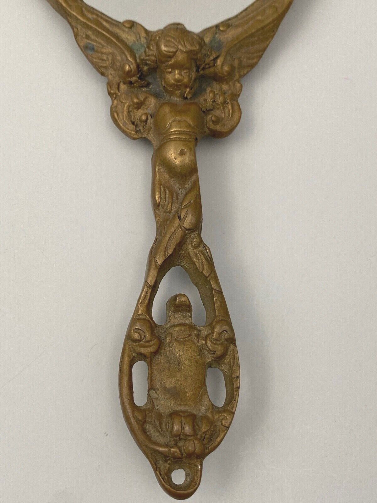 Bronze hand face of the middle XXe decor d'angelot