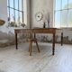 Grande table de ferme XL chêne « carrée » conférence 1950