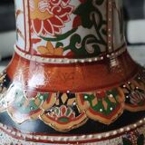 Japanese baluster vase Imari style. Peacock/Floral motifs, stamped. High 35.5 cm
