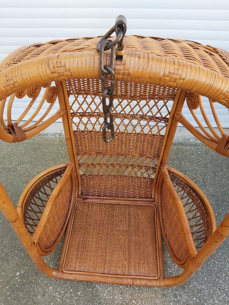 Vintage rattan pod to hang