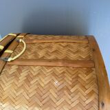 Woven rattan trunk