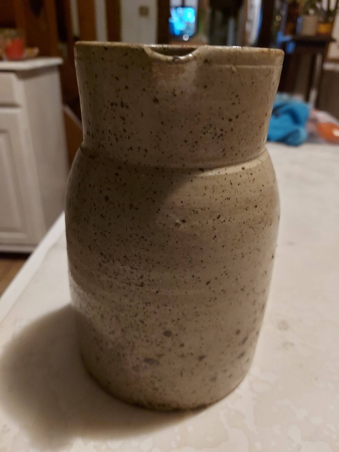 Pitcher in pyrite stoneware