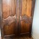 Beautiful and ancient Norman wedding wardrobe, richly carved