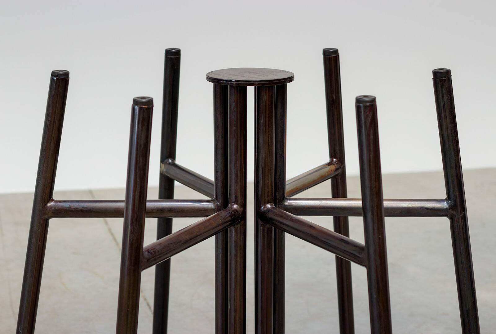 German avant-garde geometric round dining table 1980