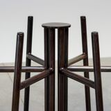 German avant-garde geometric round dining table 1980