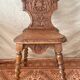 Antique Alsatian chair in carved wood