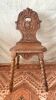 Antique Alsatian chair in carved wood