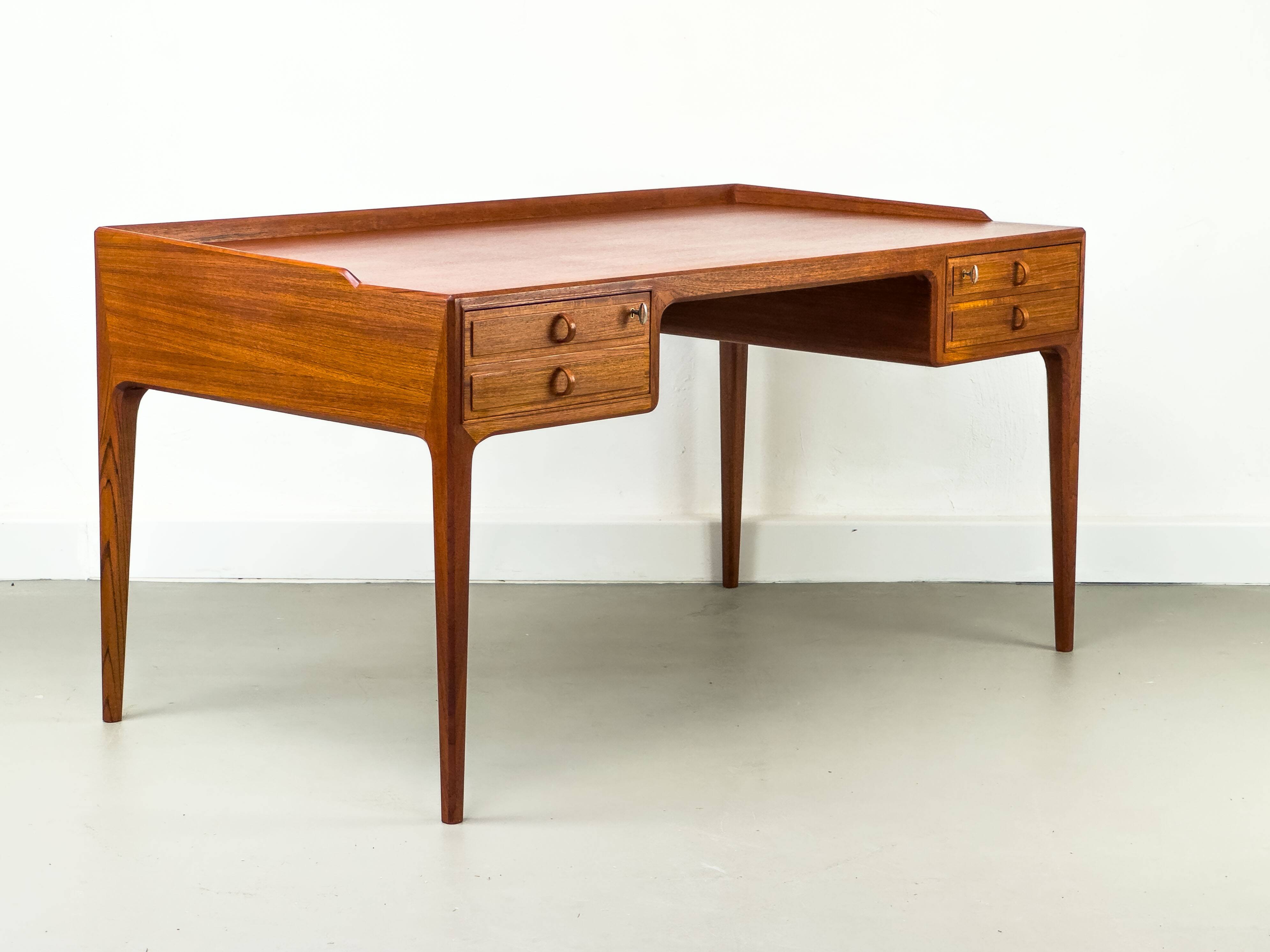 Teak Desk by Bertil Fridhagen for Bodafors, 1960s