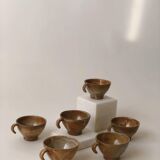 Suite de 6 tasses en grès