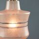 Vintage Italian Chrome and Pink Glass Pendant Lamp