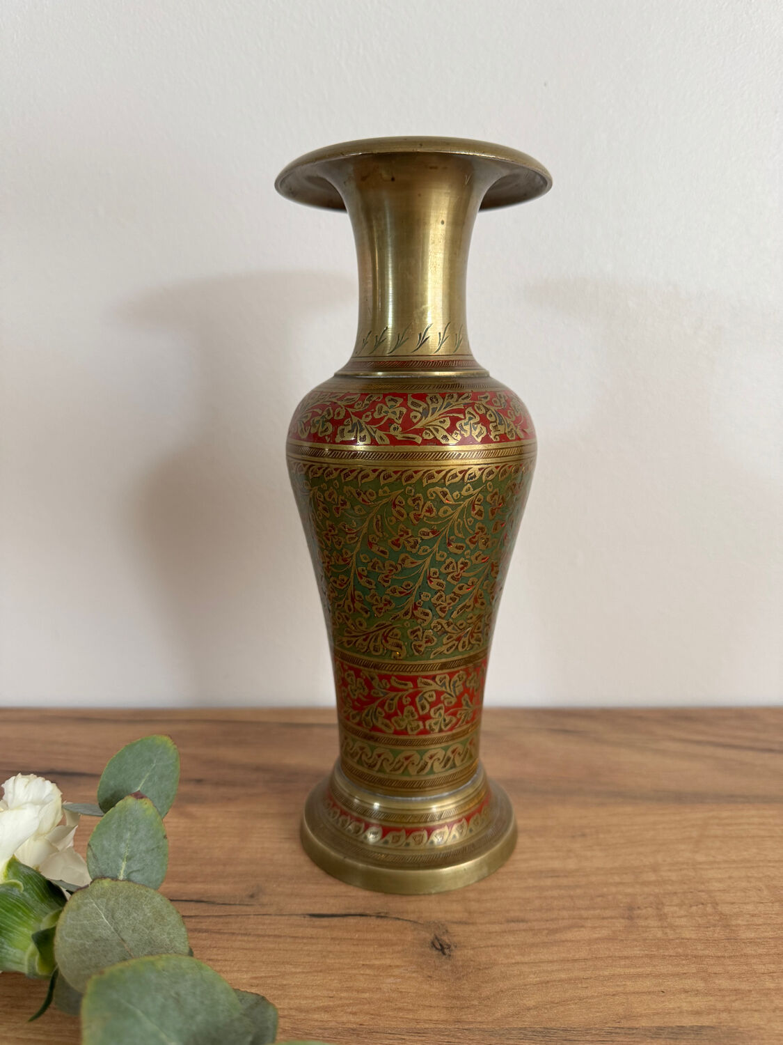 Vintage brass vase