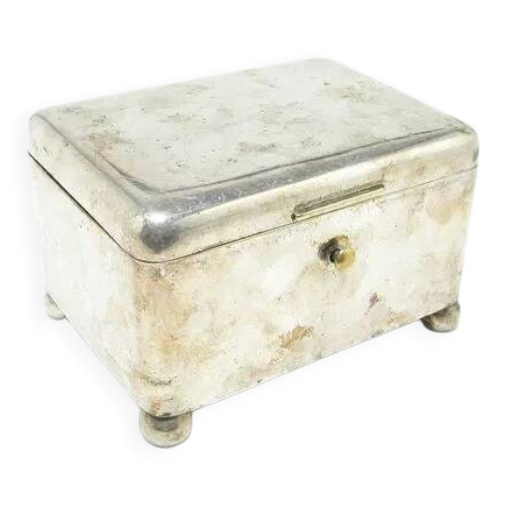 ABD Art Deco Sugar Bowl, Silver-Plated Brass, Norblin