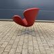 Fritz Hansen Swan chair in Indian Red leather, NEW!!!