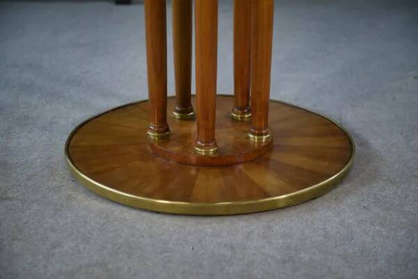 Table octogonale en loupe d’orme Art Déco 1940’s