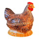 Terrine poule en céramique émaillée 1960