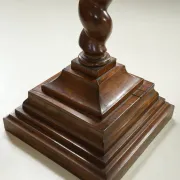 Antique oak barley twist pedestal / plant stand – 109 cm height