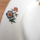 6 flat porcelain plates peacock