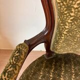 Pair of Louis XV style armchairs in mahogany, 19th century