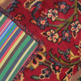 Vintage persian patchwork rug handwoven oriental wool living area rug- 179x245cm