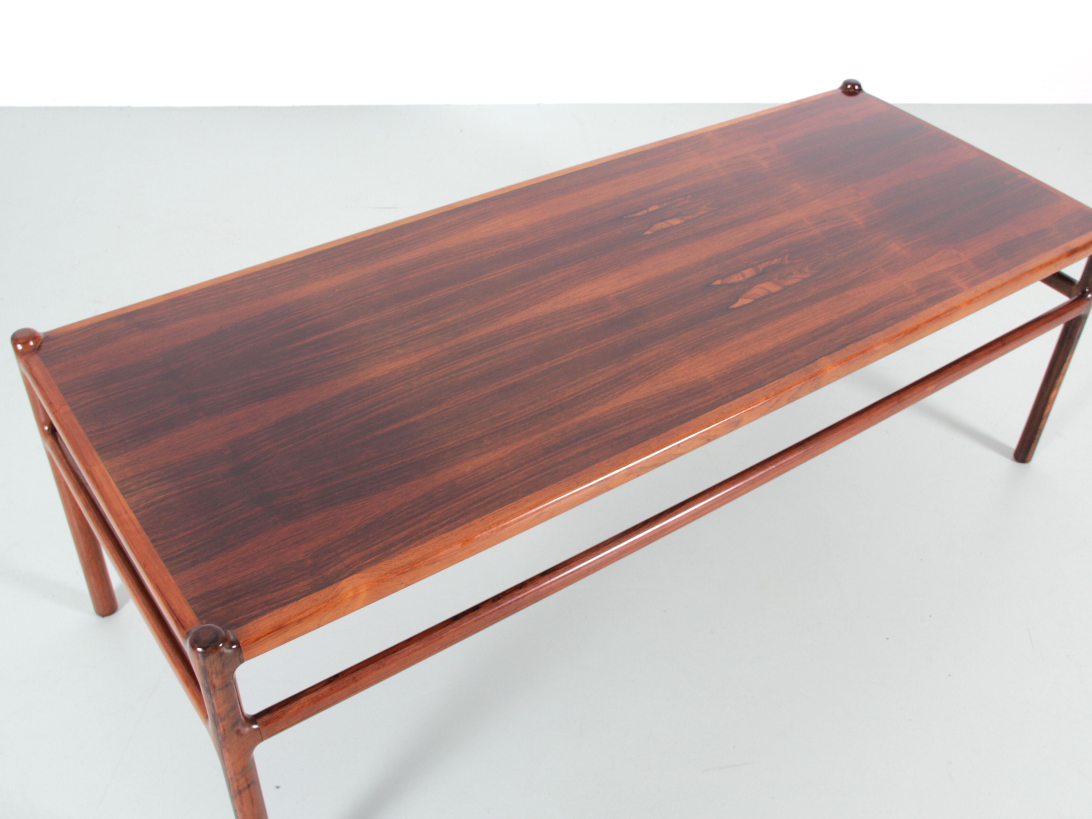 Scandinavian coffee table in Rio rosewood
