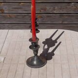 Pewter candlestick 3 branches