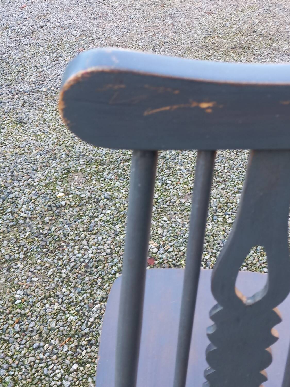 Scandinavian style chair from the 50s with gray patina
