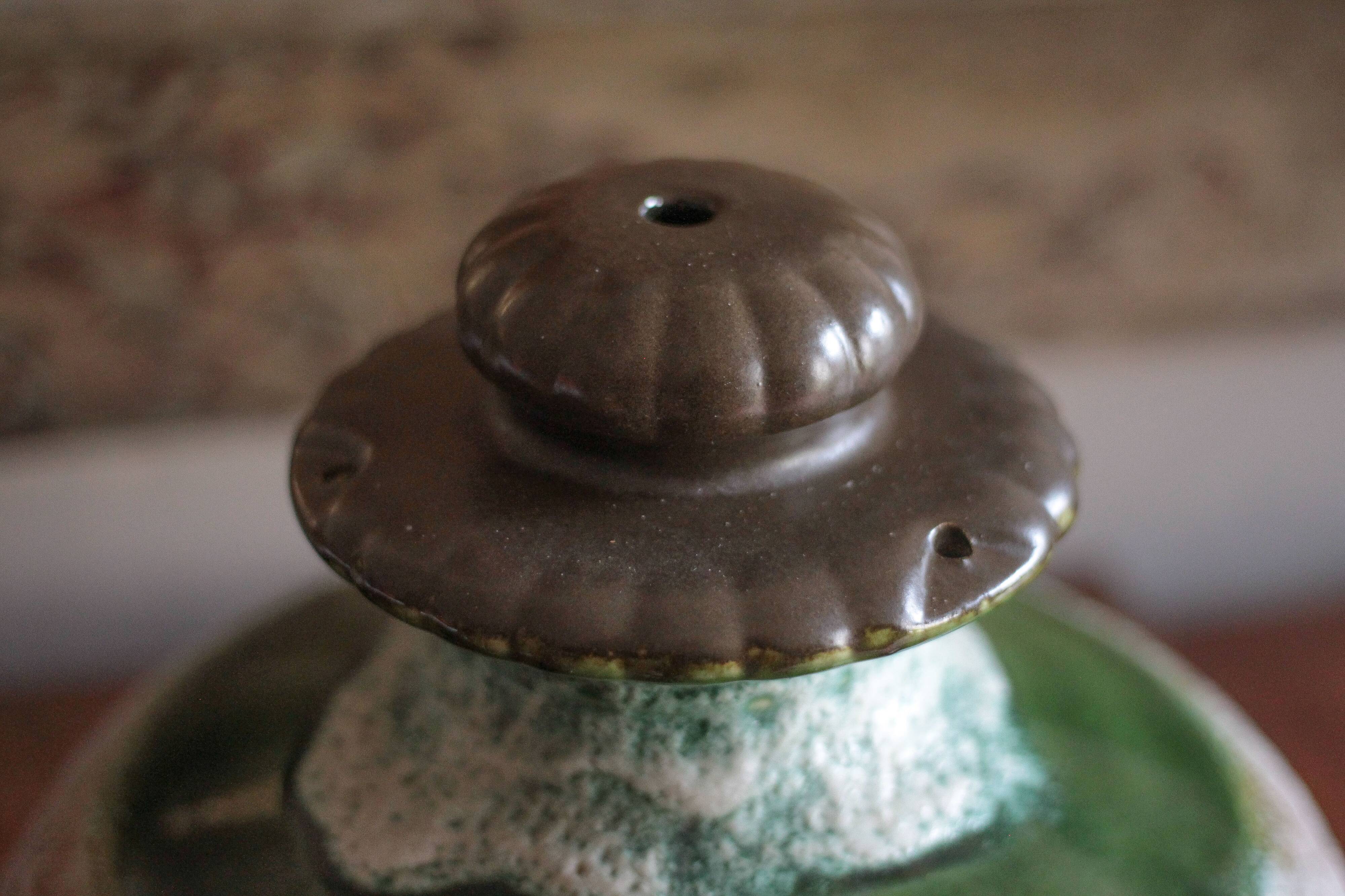 Vintage ceramic pendant light, ceramic lampshade, hanging lamp