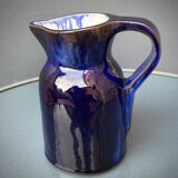 Old Cobalt Blue enamelled earthenware pitcher
