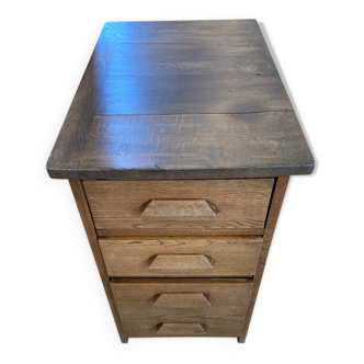 Solid oak office pedestal