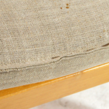 Easy lounge chair in modern curved wood fabric