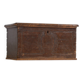 Antique solid wood trunk dated 1836 #13