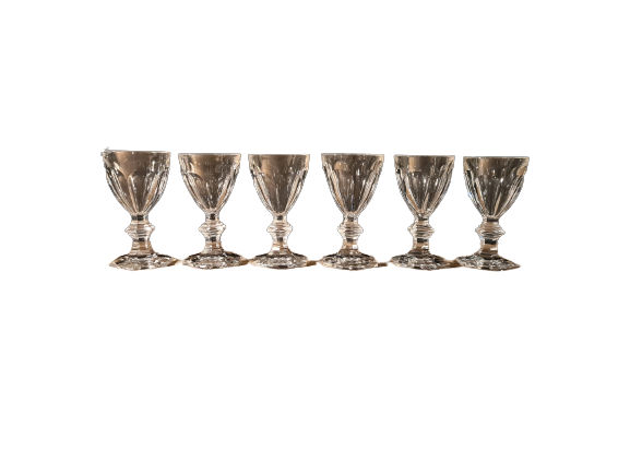 Harcourt service white wine glasses Baccarat