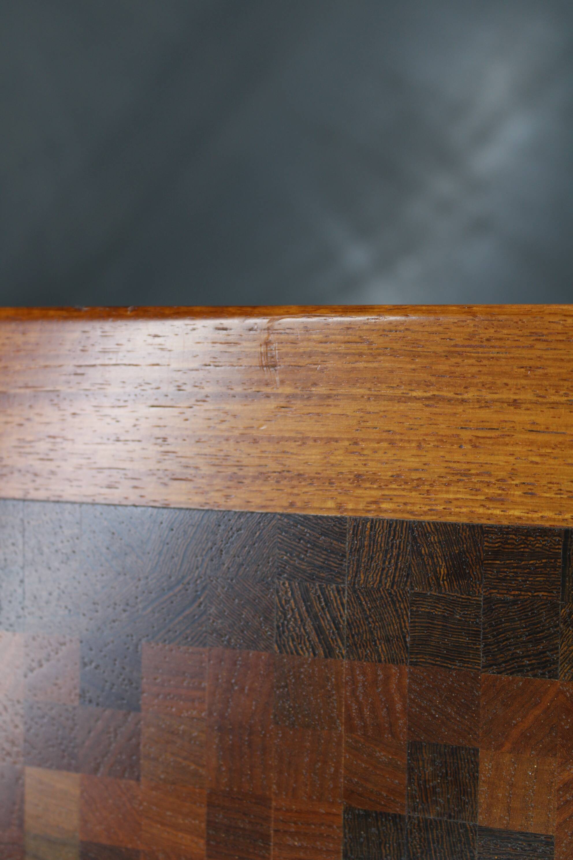 1980s Danish end-grain mosaic coffee table by Middelboe & Linduma for Tranekaer