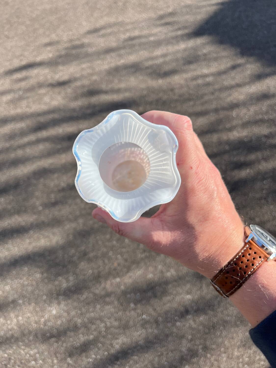 Old Opaline Glass Vase Clichy Pantin