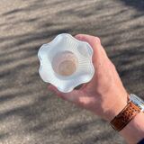 Ancien Vase verre opaline Clichy pantin