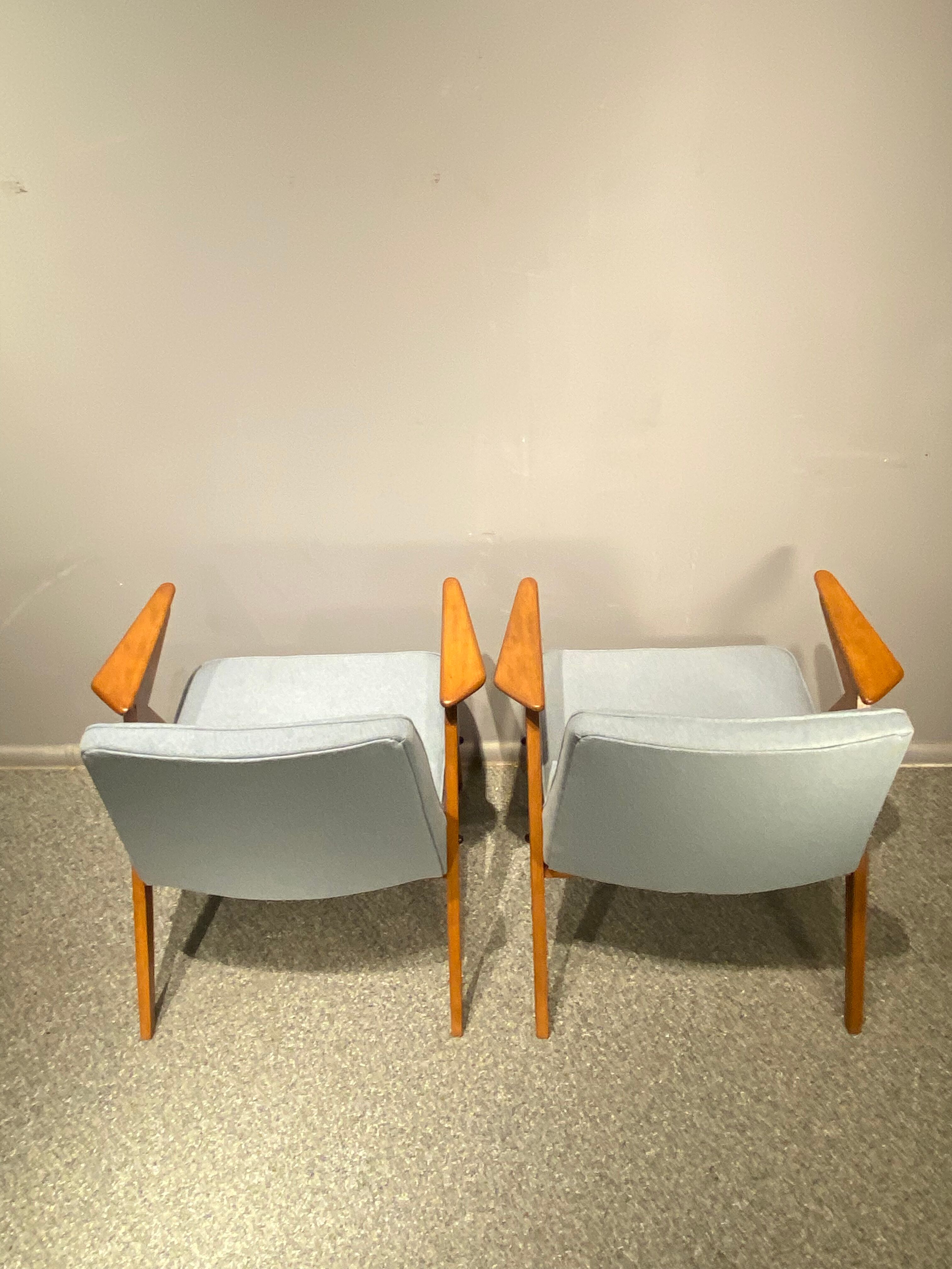 Armchairs model 366 "Bunny" by J. Chierowski vintage