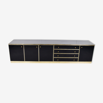 Brass and lacquer sideboard, 1970s