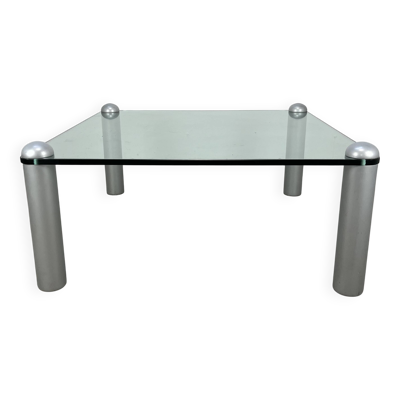Table basse Ligne Roset verre design postmoderne années 80
