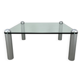 Table basse Ligne Roset verre design postmoderne années 80