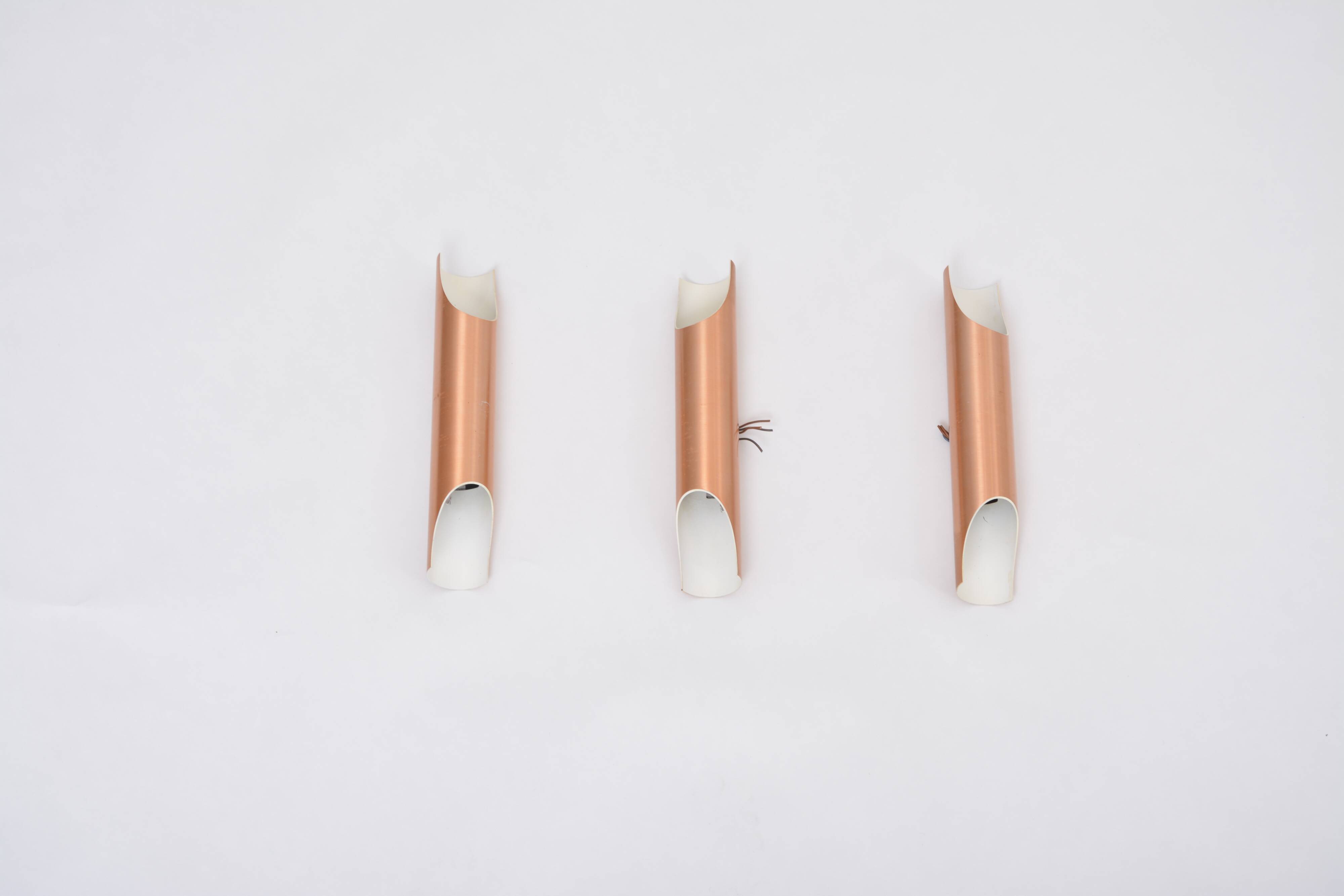 Set of six Midcentury Fuga metal wall light by Maija Liisa Komulainen for Raak