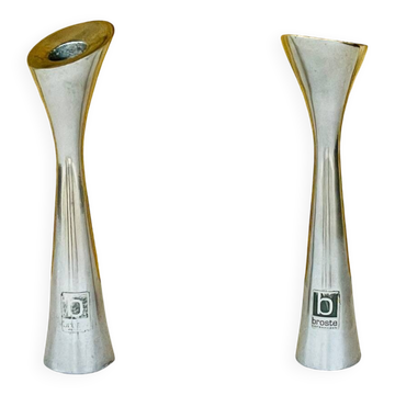 Scandinavian pair of candlesticks by Broste, Copenhagen circa 1970/1980.