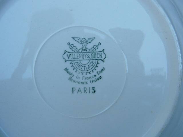 6 Vintage Celadon Plates by Villeroy & Boch from the 1950s