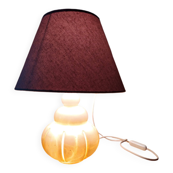 Lampe en albâtre 70 ' pied ajourée lumineux